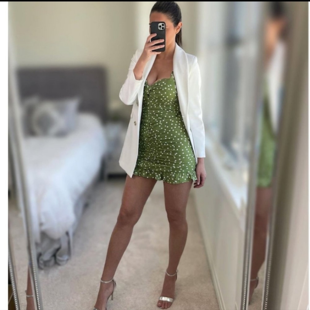 NWT ZARA "BLOGGERS FAV" RUCHED DOT MINI